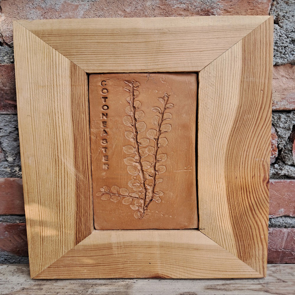 Quadretti erbe legno-ceramica (Coppia) - immagine 4